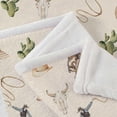 thumbnail image 5 of Western Cowboy Throw Blankets, Western Riding Horse Wild Tropical Cactus Flannel Warm Soft Cozy Fluffy Bed Couch Blanket, Farmhouse White Fleece Throws to Decorate The Room and Bedroom 50 x 60, 5 of 5