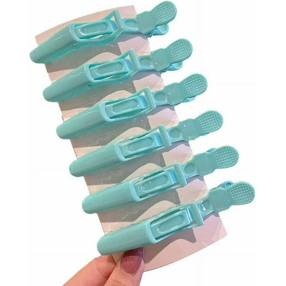 6Pcs Women Plastic Non Slip Hair Clips, Professional Salon Hair Clips,Sectioning Clips of Hair Salon for Skincare, Face Washing, Makeup Removal, Shower, Hair Accessories