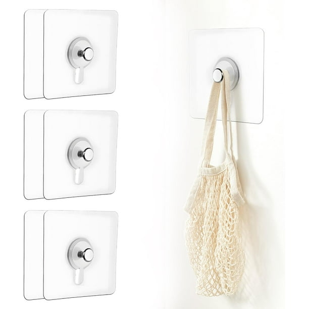 Ganchos autoadhesivos para colgar cuadros, resistentes, sin taladros, para fotos, pósteres y pinturas | Capacidad de 5 kg | 6 cm x 6 cm