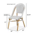 thumbnail image 6 of Furniture of America Acti Aluminum Patio Dining Chair in Pink (Set of 2), 6 of 10