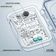 Techo Touchless Toilet Flush Kit, Adjustable Sensor, 1256315 Adapt k1954, Automatic Toilet Flusher - Easy to Install
