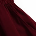 thumbnail image 5 of RUTAYY High Waist A-Line Skirt Bow Linen Flared Beach Long Skirts For Women With Pockets Solid Color Smocked Boho Pleated Skirts, 5 of 7