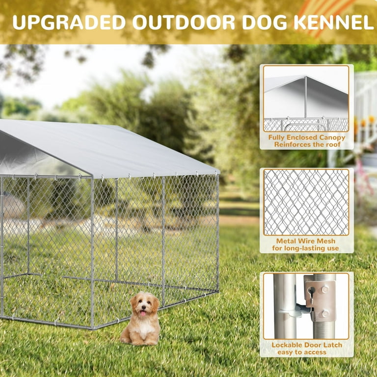 TPHORK Large Pet Dog Kennel with Waterproof Roof, Outdoor Pens
