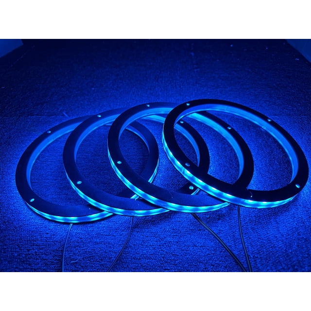 Luces LED RGB para Altavoz de Coche, Kit Decorativo Bluetooth con Control Remoto RF, 8 Pulgadas, Jue