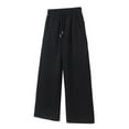 thumbnail image 3 of Men's Wide Leg Baggy Sweatpants Vintage Track Pants with Pockets Casual Streetwear,Black M, 3 of 4