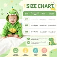thumbnail image 3 of YDFCWXW Baby Dinosaur Onesie Costume Halloween Infant Dress Up Outfit, Dinosaur Costume with Colorful Spikes Plush Tail for Themed Events (Green, 3-6 Months), 3 of 9