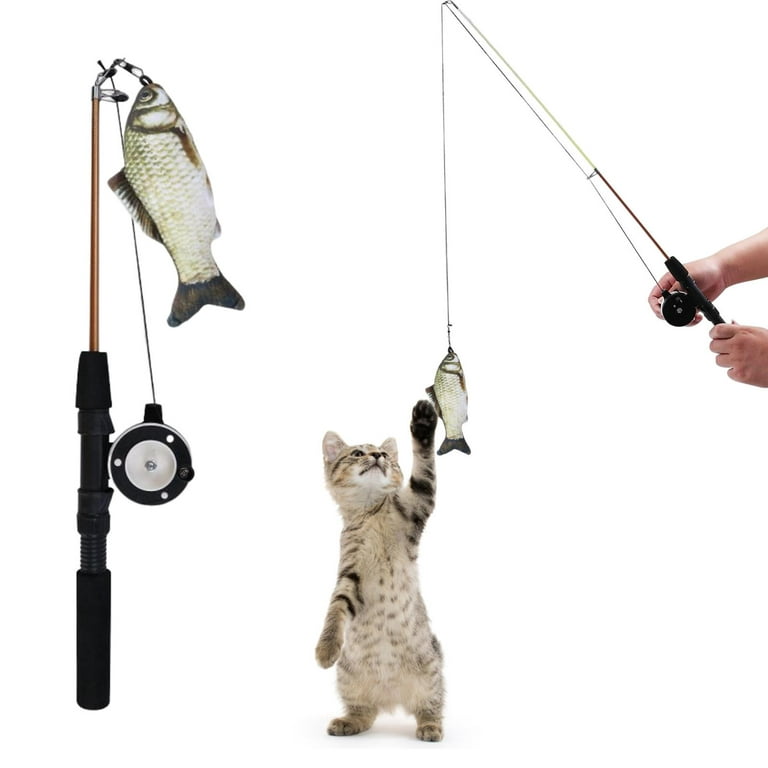 Interactive Retractable Fishing Pole Educational Fun Toy Catching