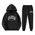 thumbnail image 3 of WOYY Teen Girls Los Angeles Printed Hoodie Sweatpants -Lined Outfits, Sizes 13-14, 3 of 3