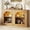 Black and Rustic, variant on Homieasy 47" Arched LED Entryway Table - Farmhouse Console Table with Adjustable Shelves, Sofa Table, Sideboard Buffet Storage Cabinet for Entrance, Hallway, Living Room (Black and Rustic)
