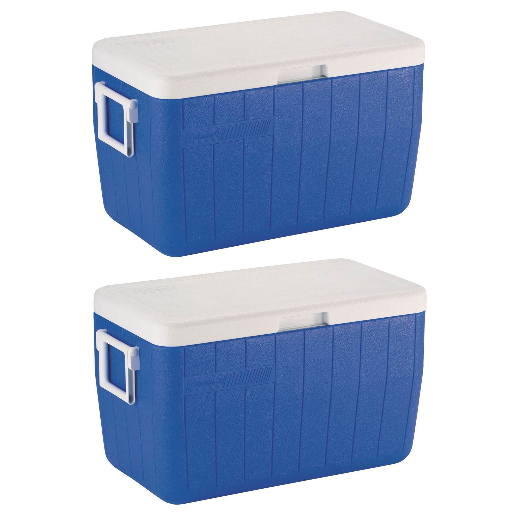 Coleman 48 Quart 63 Can Capacity Performance Portable Ice Cooler, Blue