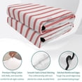thumbnail image 4 of King Quilt Set 96''x106'', Red Striped Lightweight Summer Bedspread Coverlet Set with 2 Pillow Shams, Red White Stripes Farmhouse Breathable All Season Quilt Bedding for Bedroom/Guest Room, 4 of 9