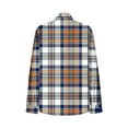 thumbnail image 5 of ZVAVZ Today’S Deals Womens Plaid Shacket Jacket Hooded Color Block Jacket Long Sleeve Button Down Flannel Jackets Warm Coat Fall Plus Size Tops With Pockets Plaid Shacket Women Lined, 5 of 6