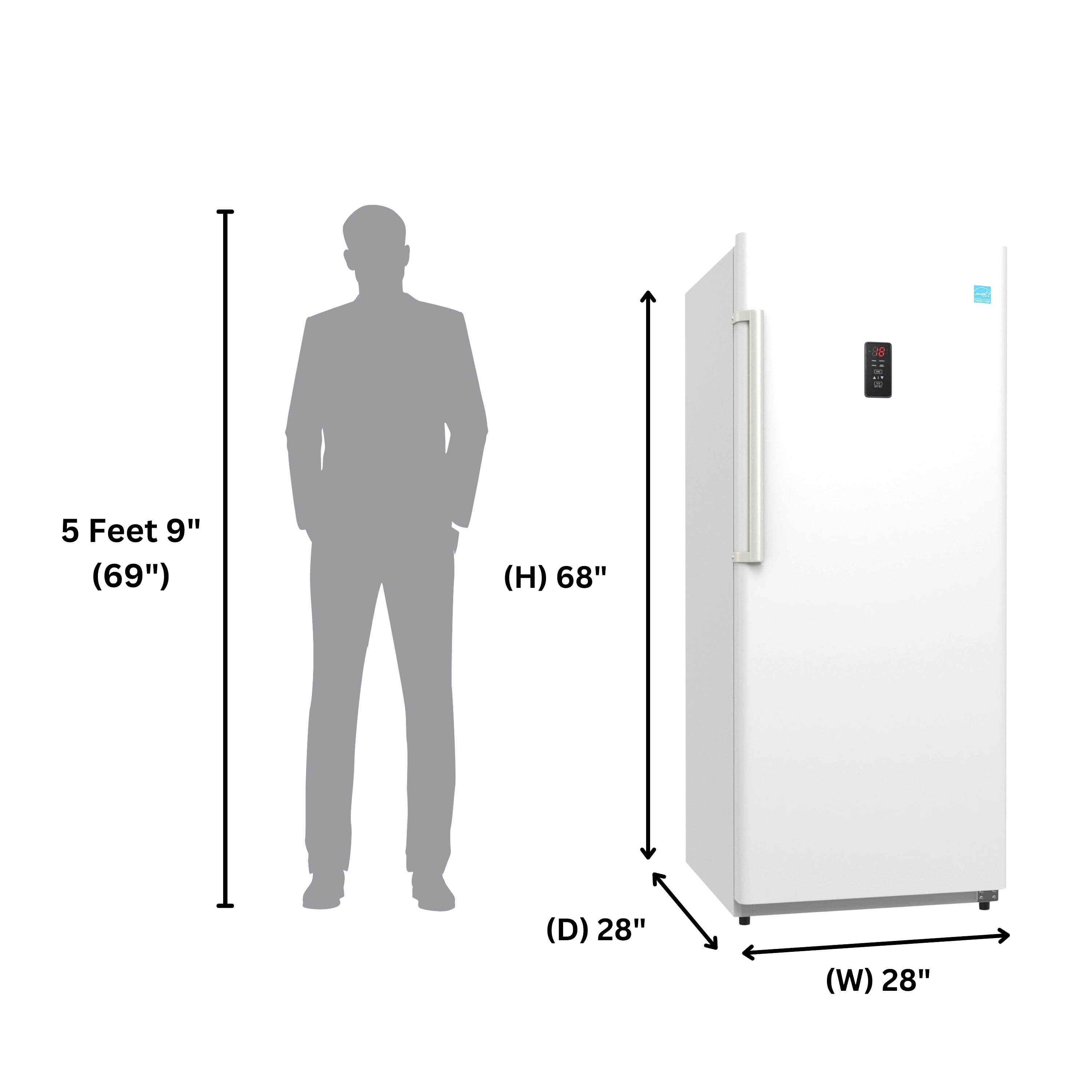 Conserv 14 cu.ft. Convertible Upright Freezer/Refrigerator Garage Ready in White