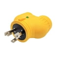 thumbnail image 2 of Journeyman-Pro L5-30 To 15A 110V Generator Power Cord Adapter – 24" RV Tripletap, 3-Way Splitter, Black/Yellow 2 of 6
