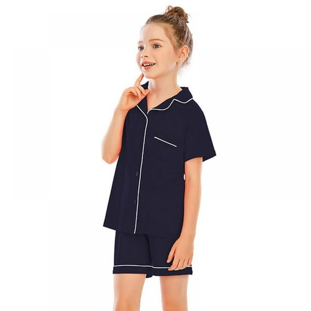 BULLPIANO Pajamas for Girls Kids Sleepover Matching PJS Set Summer