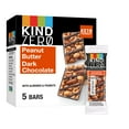thumbnail image 3 of (2 pack) KIND ZEROg Added Sugar Bars, Keto Friendly Snacks, Peanut Butter Dark Chocolate, 5 Bars, 3 of 8
