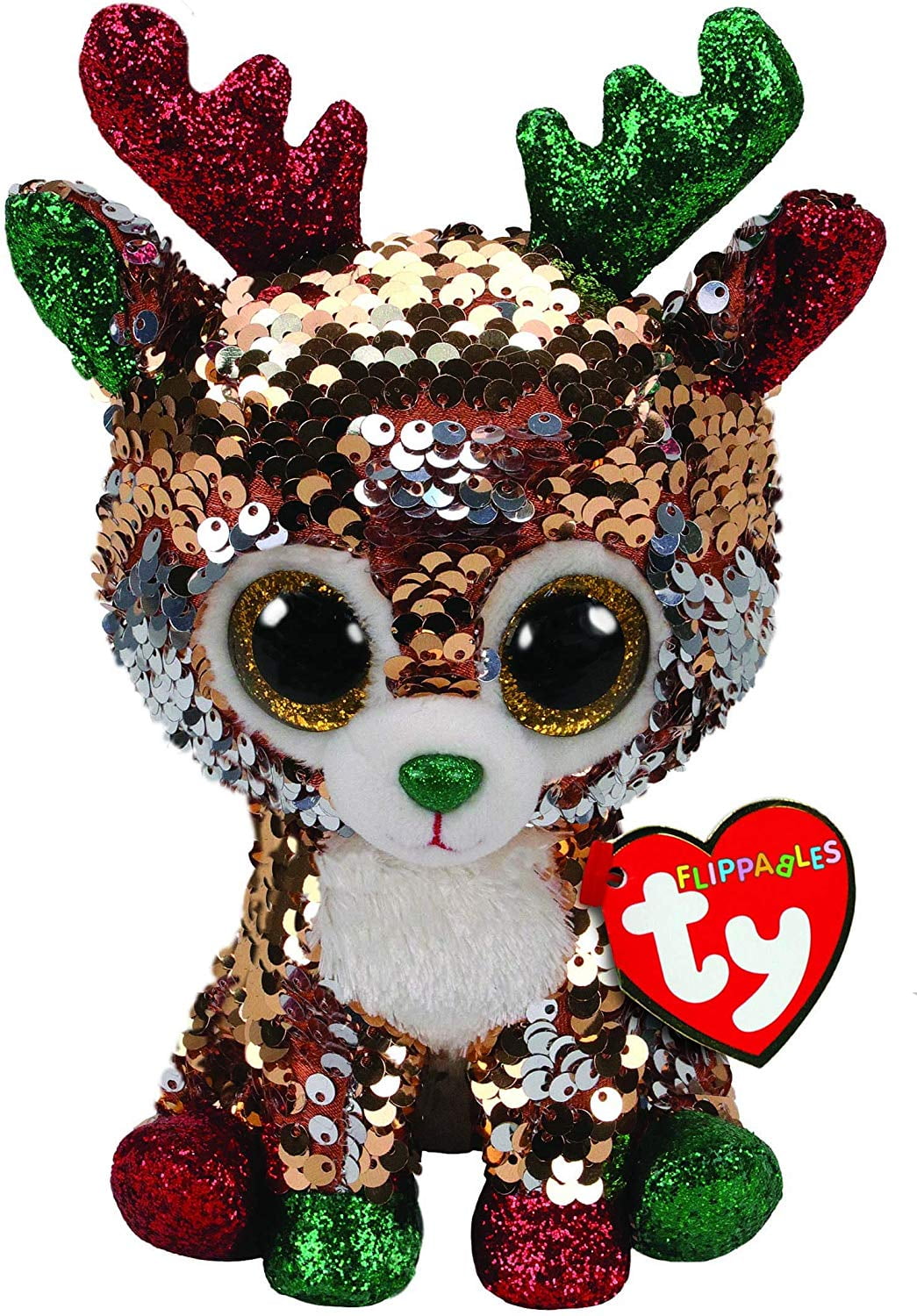 5X Sequin Ty Beanie Boos 6" Stuffed Plush Kids Toy Animal Plush Doll XMAS Gift