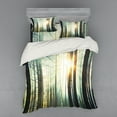 thumbnail image 2 of Ambesonne Nature Bedding Set 3 Pcs, Foggy Forest Woods, Twin, Seafoam Dark Brown, 2 of 3