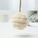 thumbnail image 4 of Adorno navideño de bola de terciopelo peludo de 6 cm | Decoración navideña de poliéster suave en morado, rosa y beige | Decoración ligera para colgar en el árbol | Adorno de corona | Regalo navideño, 4 of 6