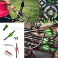 thumbnail image 4 of Carbon Arrow 29 inch 12-Pack Hunting Arrows Spine 400 for 30-65lb Bows Archery Compound & Recurve & Traditional Bow, Green, 4 of 9