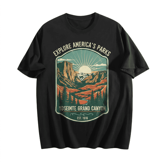Men's 100% Cotton Short Sleeve Crewneck Graphic T-Shirt, Soft Breathable Moisture Wicking Casual Basic S-3XL