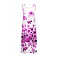 thumbnail image 4 of Birdeem Robes pour Femmes Robe Longue Sans Manches en Coton et Lin à Col Rond Imprimé, 4 of 12