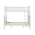 thumbnail image 2 of Linon Tilda Twin over Full Bunk Bed with Top Guard Rails in White Solid Wood, 2 of 7