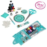 Hello Hobby Assorted Color Sew and Repair Travel Kit, 140 Pieces