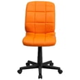 thumbnail image 4 of Pemberly Row Contemporary Mid Back Quilted Office Swivel Chair in Orange, 4 of 6