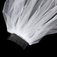 thumbnail image 3 of Shisuyan Single Layer Wedding Veil Mesh Embroidery Lace Edge Bridal Long Veil with Comb Wedding Accessory, 3 of 8