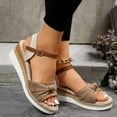 thumbnail image 2 of Mostsola Bow Espadrilles for Women Summer Slingback Sandals Wedges Heels Casual Dress Shoes, 2 of 8