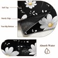 thumbnail image 5 of White Daisy Floral Round Area Rug 4 FT, Non Slip Indoor Outdoor Rug, Spring Summer Flowers Black Washable Soft Circular Carpet Non-Shedding Floor Mat for Coffee Table Nursery Foyer Balcony, 5 of 7