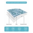 thumbnail image 5 of Quilts Twin XL Size, Light Blue Teal Soft Comforter Bedding Set for Bed, Retro Botanical Abstract Art Lightweight Quilted Bedspread with Pillow Cover(2 Pieces) for All Season, 68x98 Inch, 5 of 6