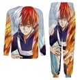 thumbnail image 6 of My Hero Academia Men's Lounge Pajamas Set 2-Piece Crew Neck Sleepwear Soft Long Sleeve Top & Pants for Sleep, Home & Vacation XL, 6 of 8