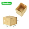 thumbnail image 2 of Small Wastebasket 5 Gallon, Rectangular Bamboo Trash Can with Handles for Bathroom, Kitchen, Living Room, Office – Natural, 2 of 6