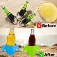 thumbnail image 3 of Portavasos de playa, accesorios de playa para vacaciones, portavasos de playa, portavasos de arena, artículos esenciales para la playa (multicolor, 5 paquetes), 3 of 5