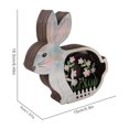 thumbnail image 2 of EASTIN Wooden Carving Rabbit Handicraft Creative Ornaments Multicolor Easter Home Decor, 2 of 11