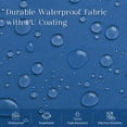 thumbnail image 3 of Phantoscope Outdoor Pillow Inserts - Pack of 2 Square Form Water Resistant Decorative Throw Pillows, 18" x 18", Blue, 3 of 6