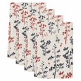 thumbnail image 2 of Grey Red Botanical Kitchen Towels Set of 4, Rustic Country Spring Floral Summer Leaf Absorbent Dish Towels for Kitchen, Microfiber Hand Towel, Quick Drying Tea Towel for Cleaning Dishcloths, 2 of 7