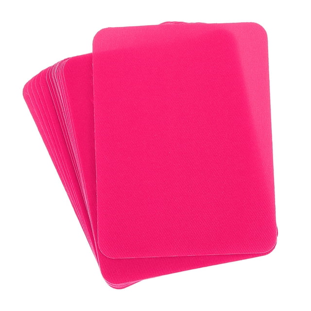 Parches de planchar Uxcell, parches de reparación de tela, parches de planchar de 4.9"x3.7" para ropa y pantalones, paquete de 18, rojo rosa