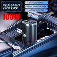 thumbnail image 4 of 30/100W Fast Car Charger 2Ports Universal Socket Adapter For Iphone, 4 of 8