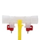 thumbnail image 4 of Bebedero con tetina doble para pollo, bebederos colgantes automáticos para aves de corral, tubo de 3/4 pulgadas, 4 of 12