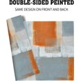 thumbnail image 5 of Grey and Orange Placemats Set of 4,Washable Heat Resistant Non-Slip Gray Placemats for Dining Table Coffee Kitchen Decor Modern Art Farmhouse Cloth Table Mat 12x18 Inch Burnt Dark Orange Place Mats, 5 of 6
