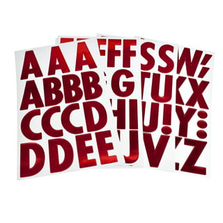 Big Font Alphabet Letter Stickers, Caps, 3-inch, 82-Count, White