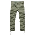 thumbnail image 2 of Cargo Pants for Men 2025 Casual Outdoor Straight Leg Sports Work Pants with Multiple Pockets Mens Trousers, 2 of 8