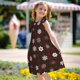 thumbnail image 5 of Fotbe Plaid Snowflakes Festive Vestido de Dormir para Niñas de 3 a 10 Años, Mangas Cortas, Estilo Princesa, Pijama Camisón con Mangas Voladas-X-Large, 5 of 6