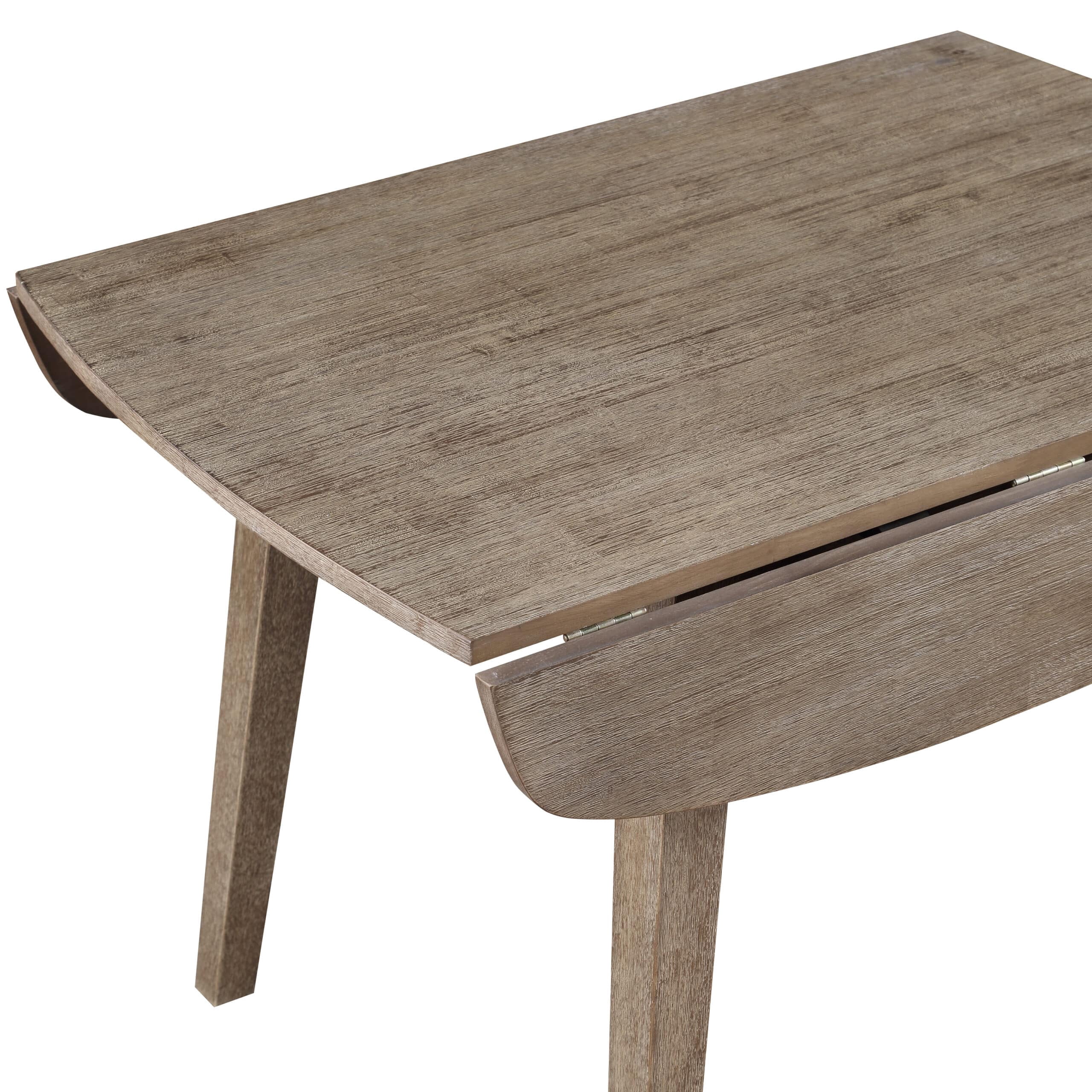 Boraam Boulder Dining Table with Drop Leafs in Barnwood Wire-Brush Finish