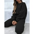 thumbnail image 4 of Solid Two-piece Set Long Sleeve Tops & Drawstring Jogger Pants Women's Clothing, 4 of 8