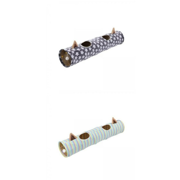 Juguetes para Gatos Plegabb Perros Juguete Conejos Sunnimix Plegable Túnel de gato 25,5x120 cm