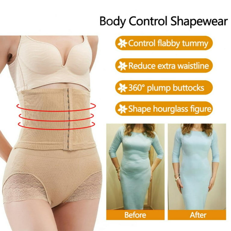 Pretty Comy Womens Shapewear Tummy Control Girdle Shorts High-Waist Cincher  Panty Butt Lifter Body Shaper Bodysuit 